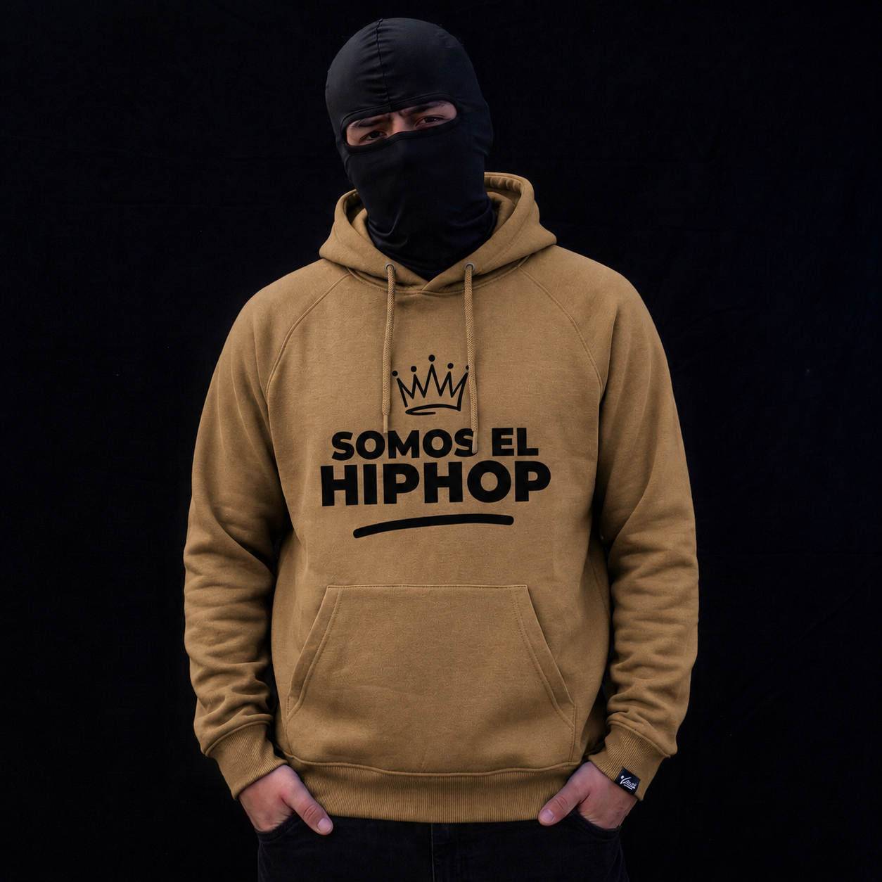 Poleron SEHH Estampado Negro - Café Claro
