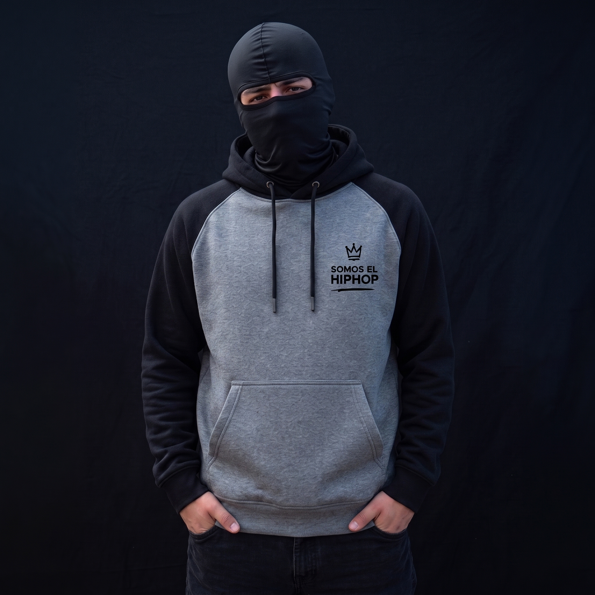 Poleron SEHH Bordado - Gris/Negro